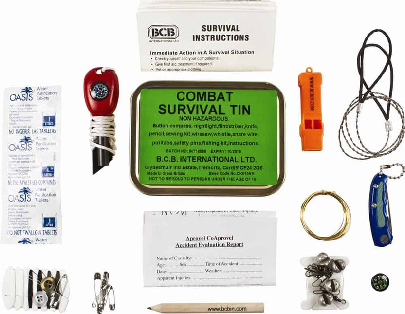 BCB Combat Survival Tin (Non Hazardous) By BCB International