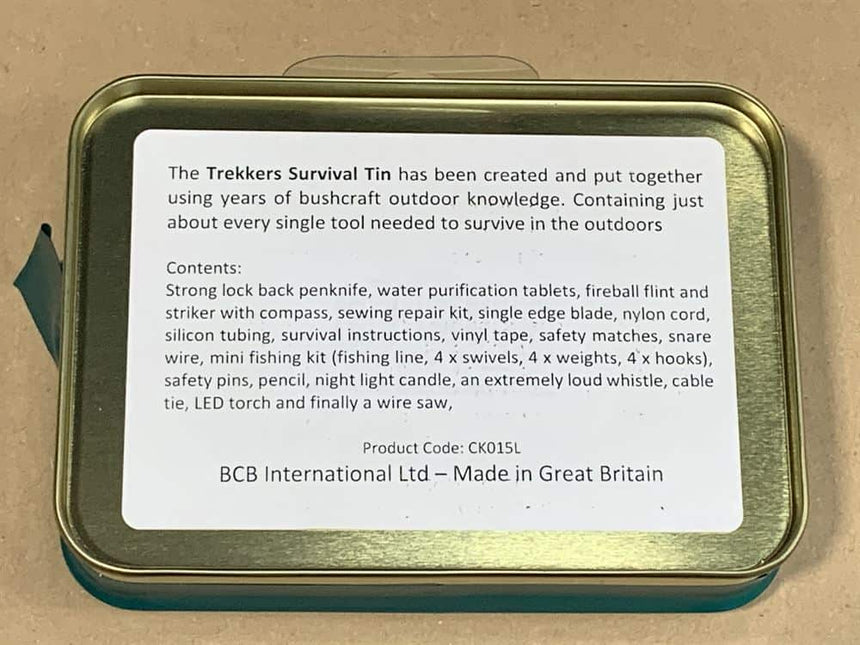 BCB TREKKER Survival Tin By BCB International