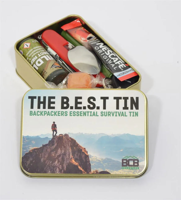 BCB Backpacker Essentials Survival Tin BEST By BCB International