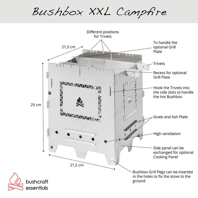 BE Bushbox XXL Campfire By BushCraft Essentials