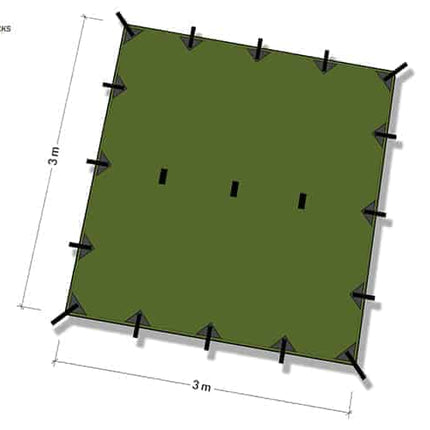 DD Tarp 3x3 (Various Colours) By DD Hammocks