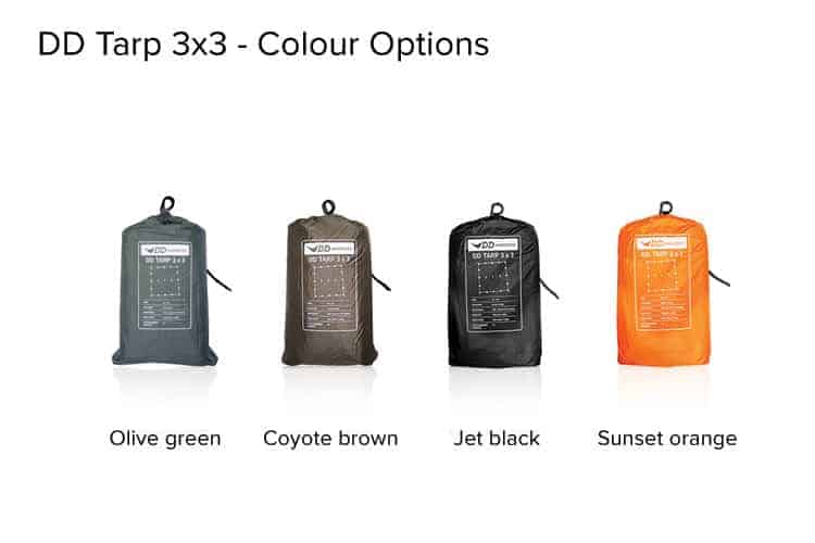 DD Tarp 3x3 (Various Colours) By DD Hammocks