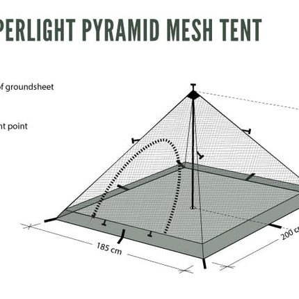 DD SuperLight Pyramid Mesh Tent By DD Hammocks