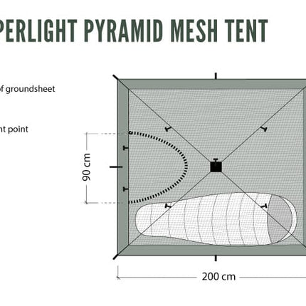 DD SuperLight Pyramid Mesh Tent By DD Hammocks