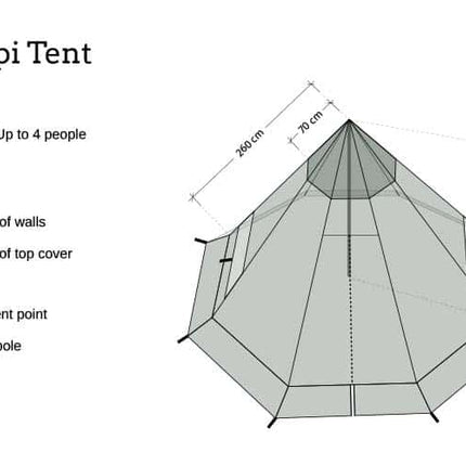 DD Hammocks Tipi Tent By DD Hammocks