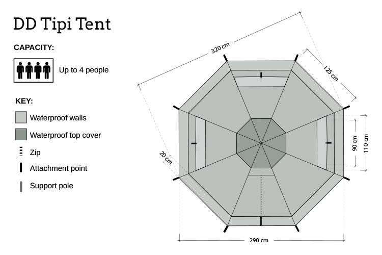 DD Hammocks Tipi Tent By DD Hammocks