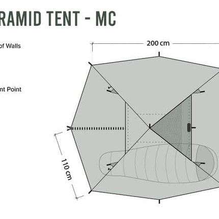 DD Hammocks Pyramid Tent - Multicamo By DD Hammocks