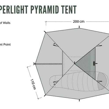 DD SuperLight Pyramid Tent By DD Hammocks