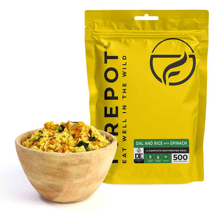 Firepot Dal and Rice with Spinach 135g Dehydrated By Firepot Food