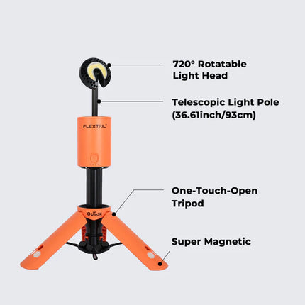 Flextail EVO LANTERN - FLEXTAIL x OuTask 2-in-1 Telescopic Lantern By Flextail Gear