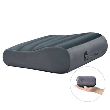 Flextail ZERO PILLOW-B Shape Inflatable Camping Air Pillow Grey By Flextail Gear