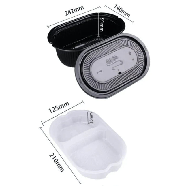 Heat2Eat Self Steamer Small Black Oval Camping Food Steamer 2x HeatStones By Heat2Eat Self Steamers