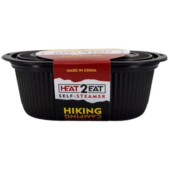 Heat2Eat Self Steamer Small Black Oval Camping Food Steamer 2x HeatStones By Heat2Eat Self Steamers