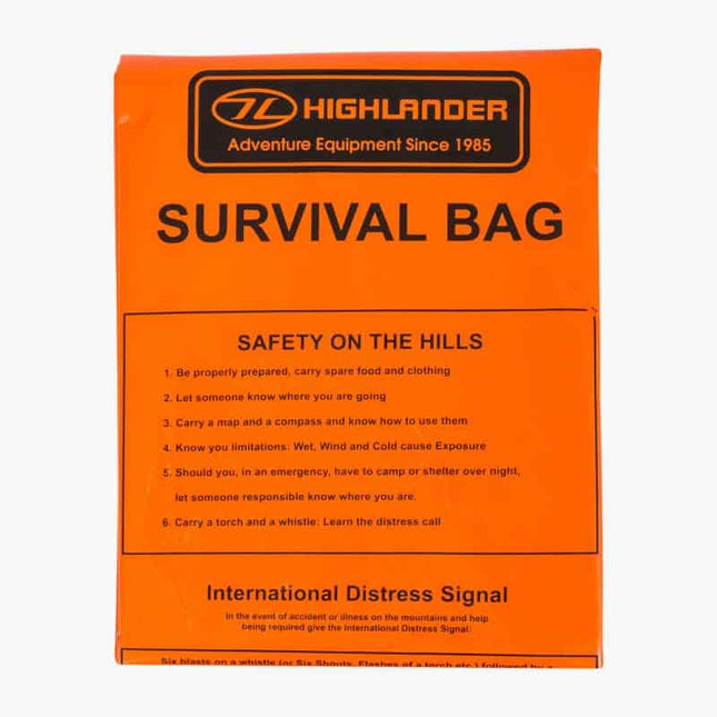 Highlander Emergency Survival Bag (Various Colours) Orange By Highlander Outdoor