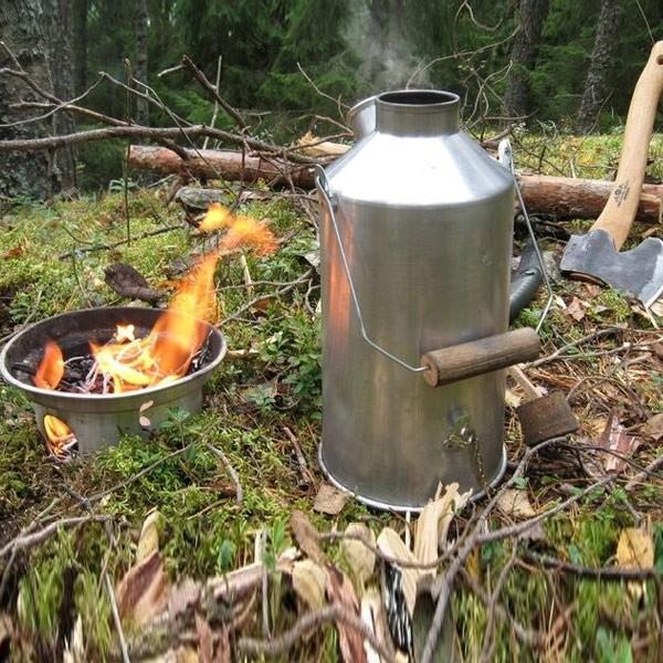 Kelly Kettle Base Camp 1.6 ltr (Stainless Steel) + Whistle By Kelly Kettle