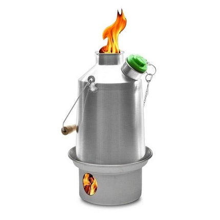 Kelly Kettle 'Scout' 1.2 ltr (Stainless Steel) + Whistle Storm Kettle By Kelly Kettle