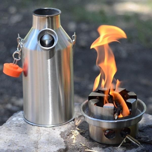 Kelly Kettle Trekker' Kit Fire Kettle and Stove (Stainless Steel) By Kelly Kettle