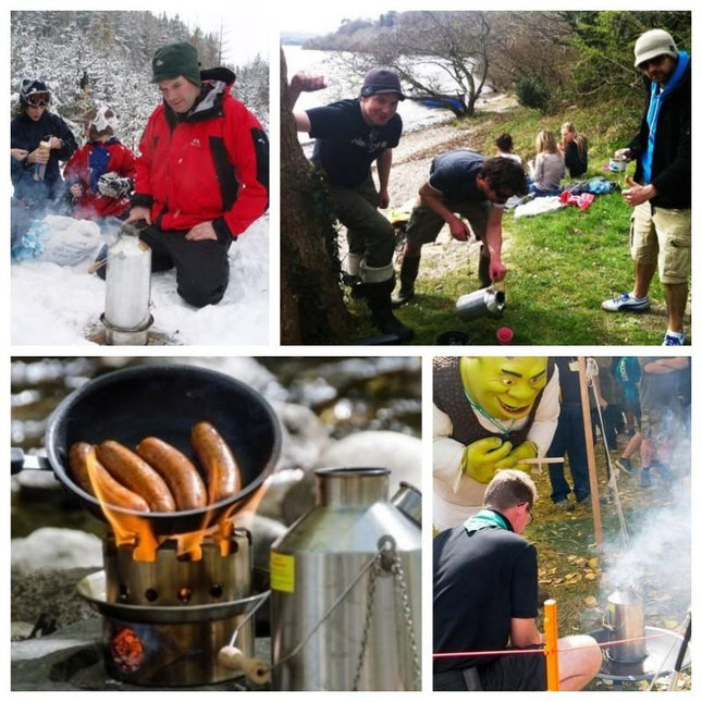 Kelly Kettle Trekker' Kit Fire Kettle and Stove (Stainless Steel) By Kelly Kettle