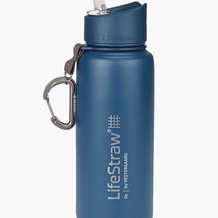 Lifestraw Go Stainless Steel 700ml Filter Water Bottle (Various Colours) Blue By LifeStraw