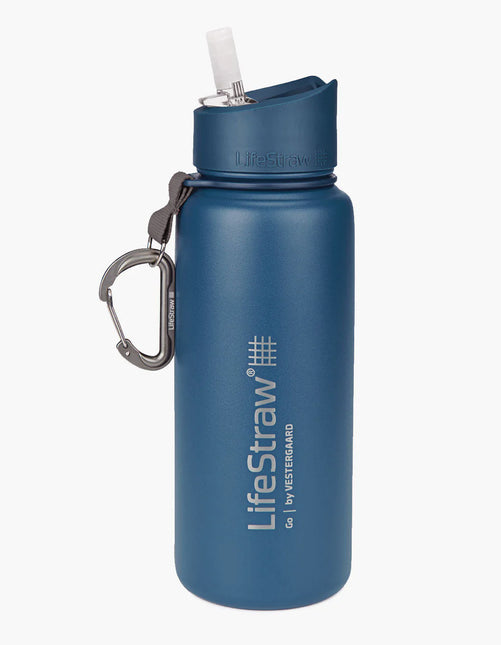 Lifestraw Go Stainless Steel 700ml Filter Water Bottle (Various Colours) Blue By LifeStraw