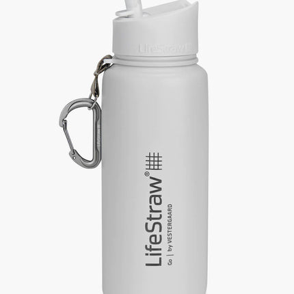 Lifestraw Go Stainless Steel 700ml Filter Water Bottle (Various Colours) White By LifeStraw