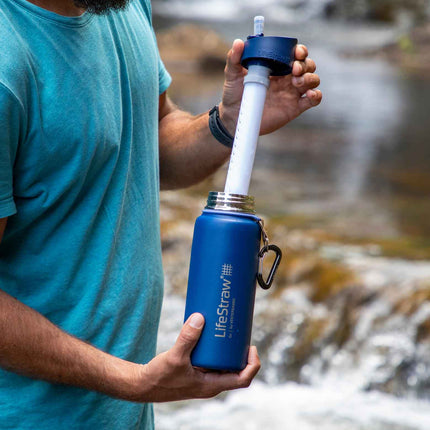 Lifestraw Go Stainless Steel 700ml Filter Water Bottle (Various Colours) By LifeStraw