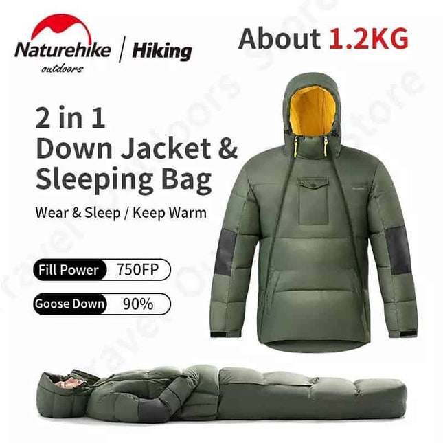 Naturehike 2 in 1 Sleeping Bag and Down Jacket By NatureHike