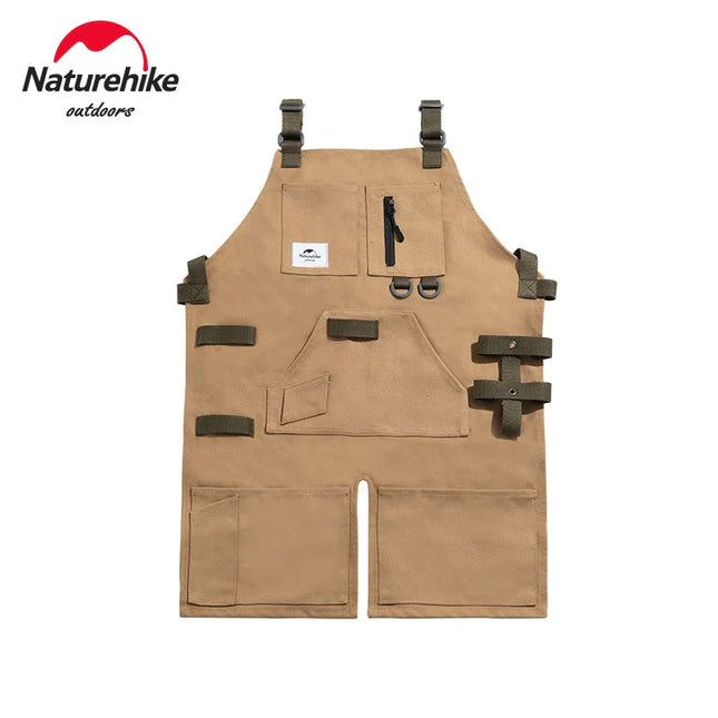 Naturehike Canvas Camping Apron with adjustable straps (Various colours) Kahki By NatureHike