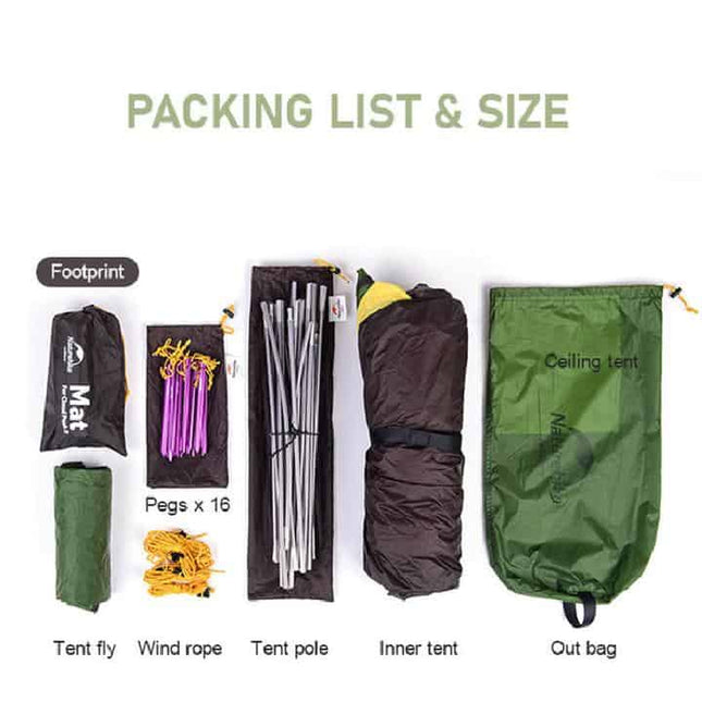 Naturehike Cloud Peak 2-Man Tent (Green) By NatureHike