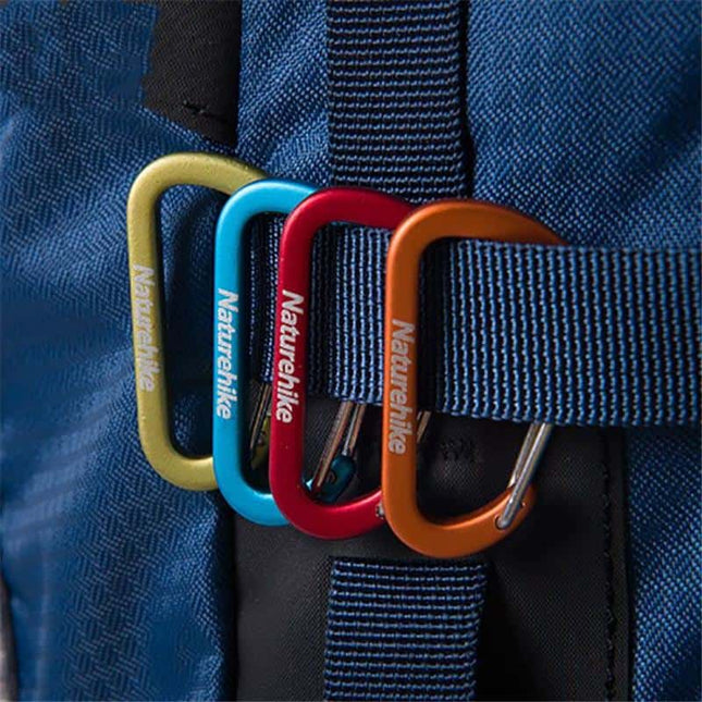 Naturehike D Shape Camping Carabiner 4cm x2 (Various Colours) Red By NatureHike