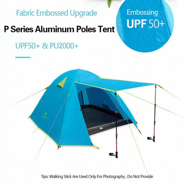 Naturehike Outdoor P-Series Upgraded UPF 50+ 3 Man Tent By NatureHike