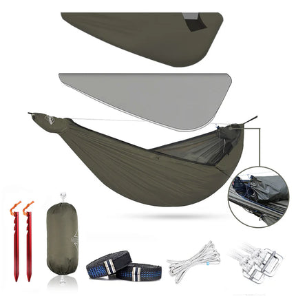 Onewind Airstream 11' Hammock with Detachable Zipper Bugnet and Wind Sock By Onewind Outdoors