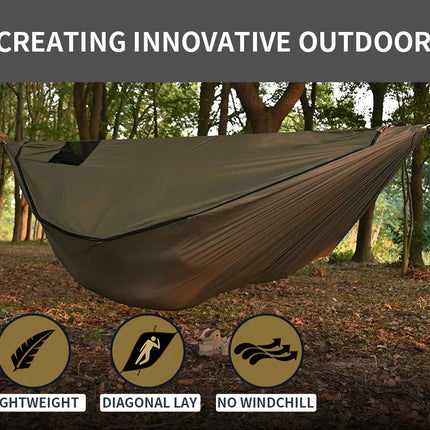 Onewind Airstream 11' Hammock with Detachable Zipper Bugnet and Wind Sock By Onewind Outdoors