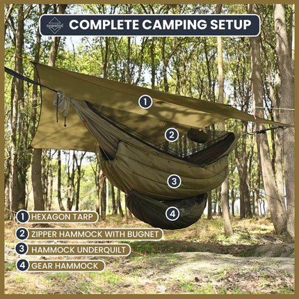 Onewind Nebula 12' Hexagonal Tarp Hammock Rain Fly By Onewind Outdoors