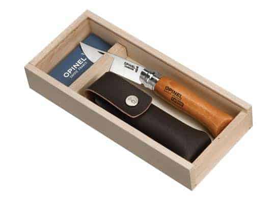 Opinel No.8 Classic Originals Carbon Steel Knife with Sheath Gift Set By Opinel knives