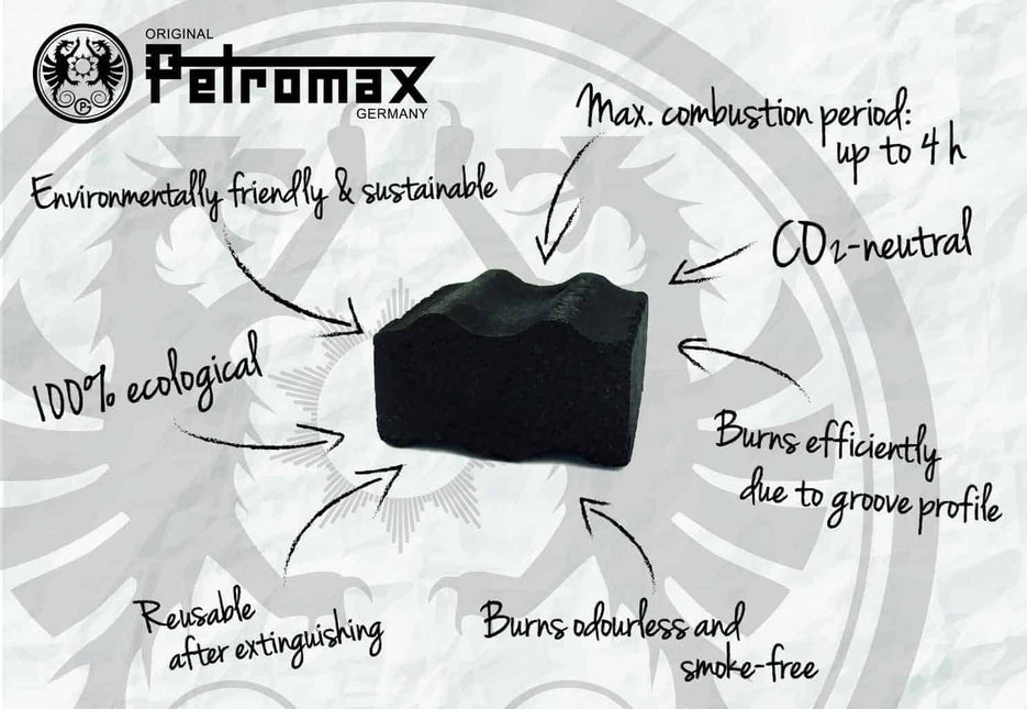 Petromax Cabix Plus Briquettes for Dutch Oven and BBQ By PetroMax