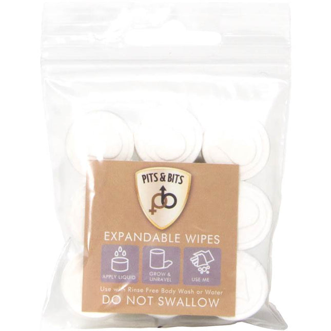 Pits & Bits® Compostable Expandable Wipes 9pk By Pits and Bits