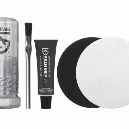 Gear Aid Seam Grip + WP Field Repair Kit 7g Tube 1 x Clear & 1 x Black Patch By Gear Aid