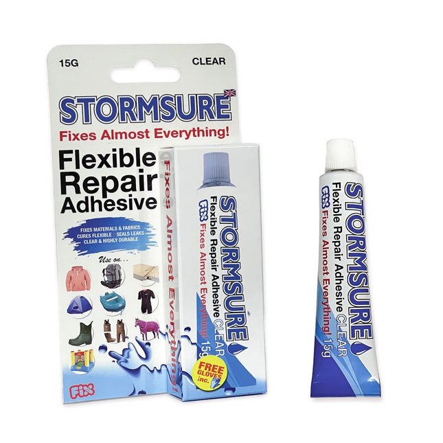 Stormsure Flexible Repair Adhesive (Clear/ Black) Clear 1x 15g By StormSure / Stormseal