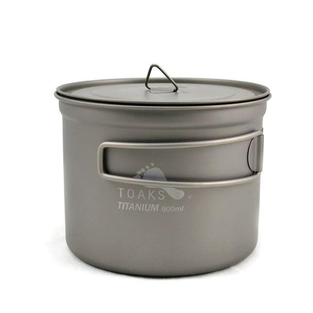 Toaks Titanium Lightweight pots with Lid 900ML 115mm Diameter By Toaks Outdoors