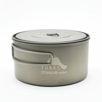 Toaks Titanium Lightweight pots with Lid 900ML 130mm Diameter By Toaks Outdoors