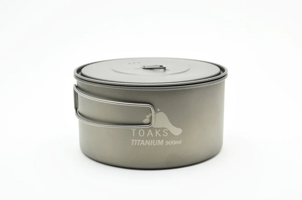 Toaks Titanium Lightweight pots with Lid 900ML 130mm Diameter By Toaks Outdoors