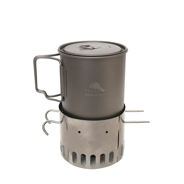 Toaks Tistand Titanium Alcohol Stove Dual Stand and Windscreen By Toaks Outdoors