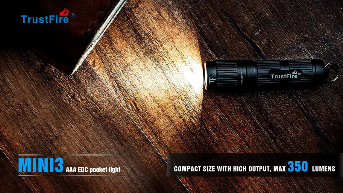 TrustFire MINI3 EDC Flashlight 350 Lumens By Trust Fire