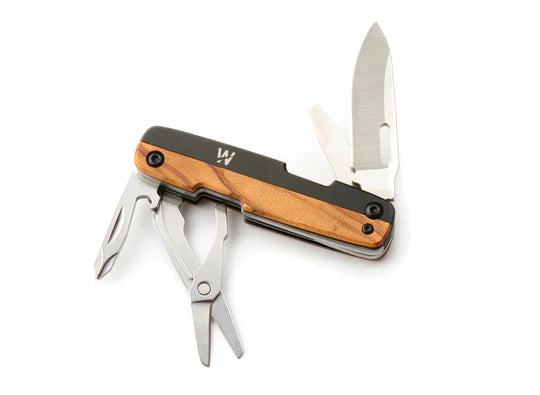 Whitby KENT+ EDC Multipurpose Knife (Various Colours) Olive Wood &amp; Black By Whitby Knives and Gear