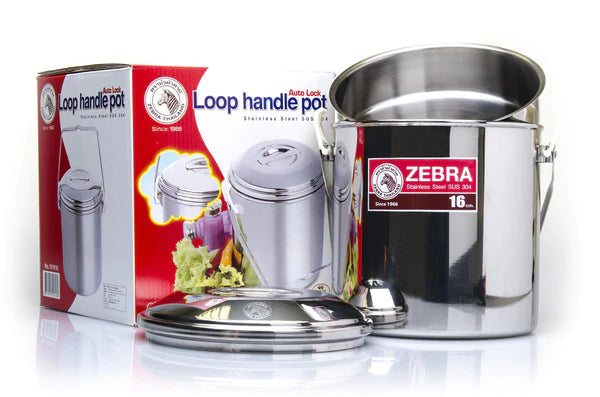 Zebra Stainless Steel Billy Can with handle (Various Sizes) 16cm By Zebra Head